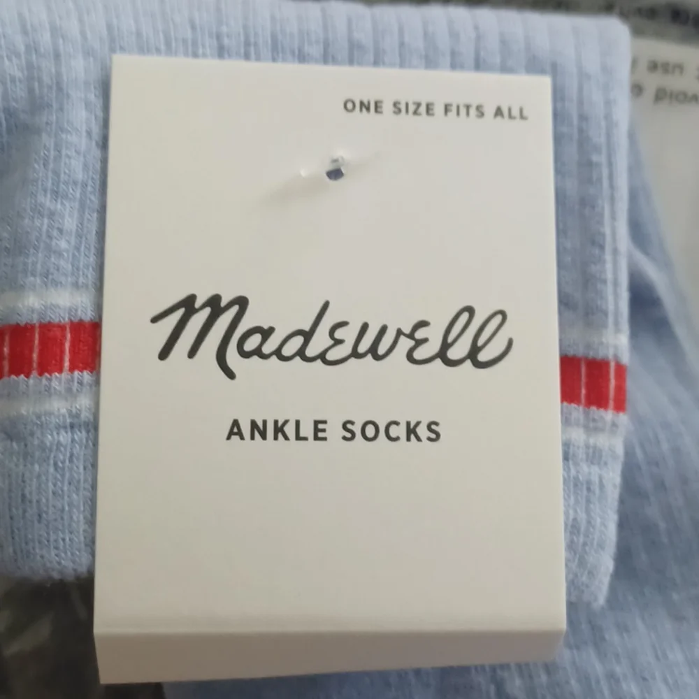 New Madewell MWL Cloudlift Ankle Socks Tranquil Blue